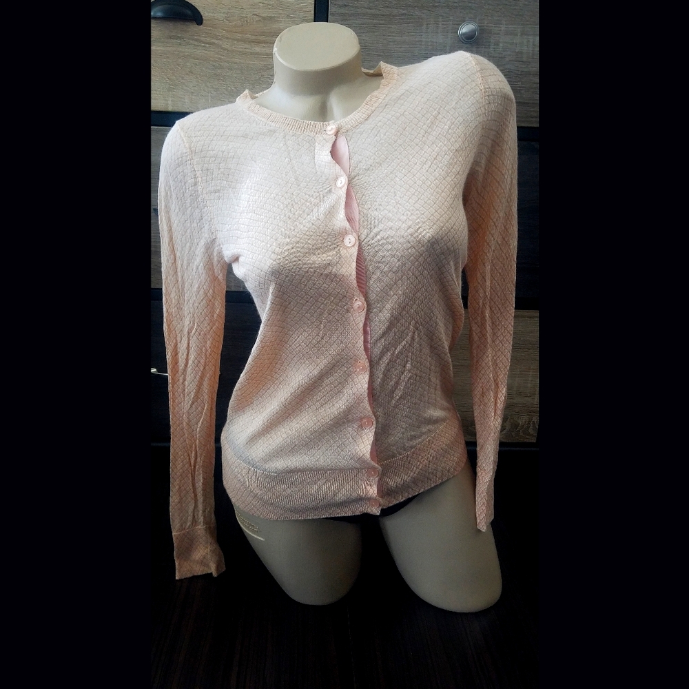 LOFT diamond pattern cardigan knit